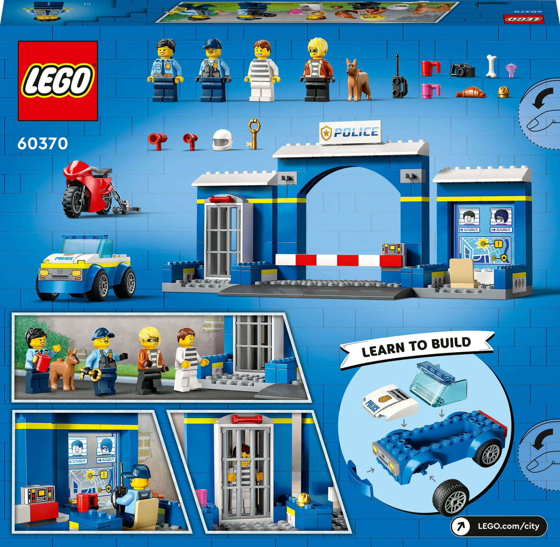 Конструктор LEGO City Переслідування на поліцейській дільниці (60370)