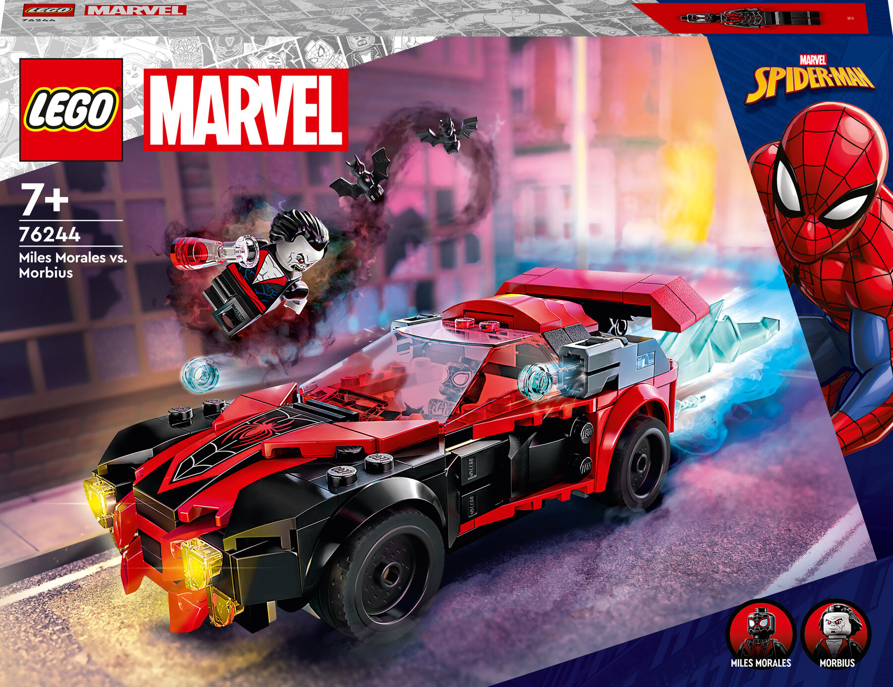 Конструктор LEGO Marvel Майлз Моралес проти Морбіуса (76244)