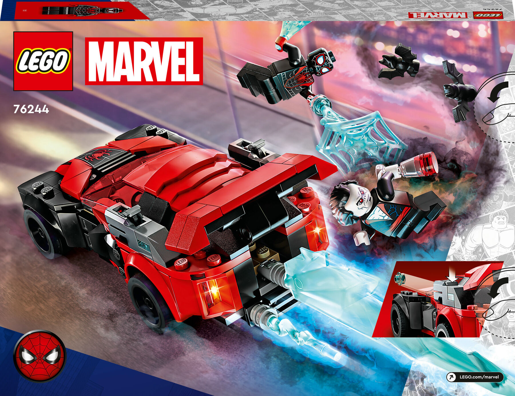 Конструктор LEGO Marvel Майлз Моралес проти Морбіуса (76244)