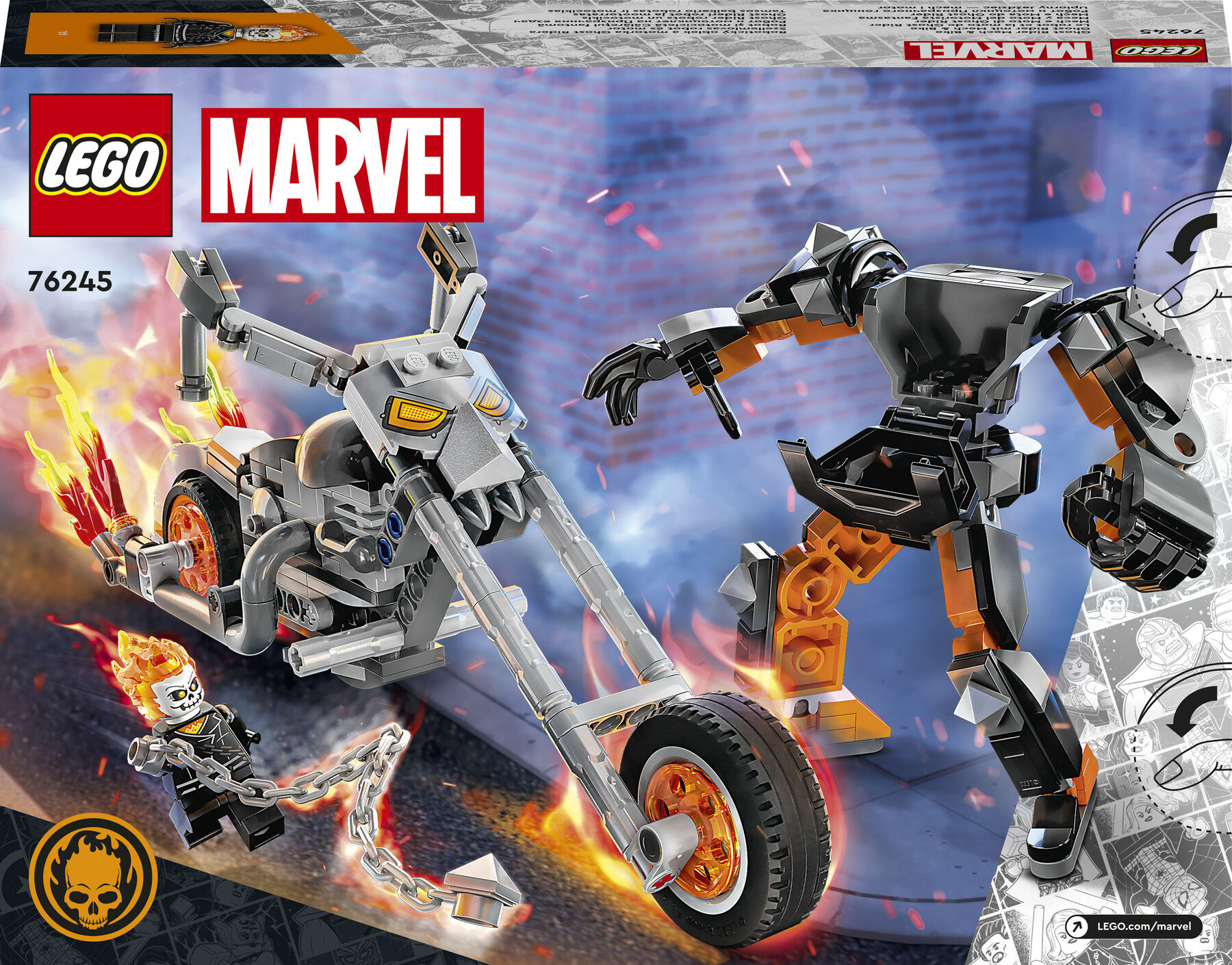 Конструктор LEGO Marvel Примарний Вершник: робот і мотоцикл (76245)