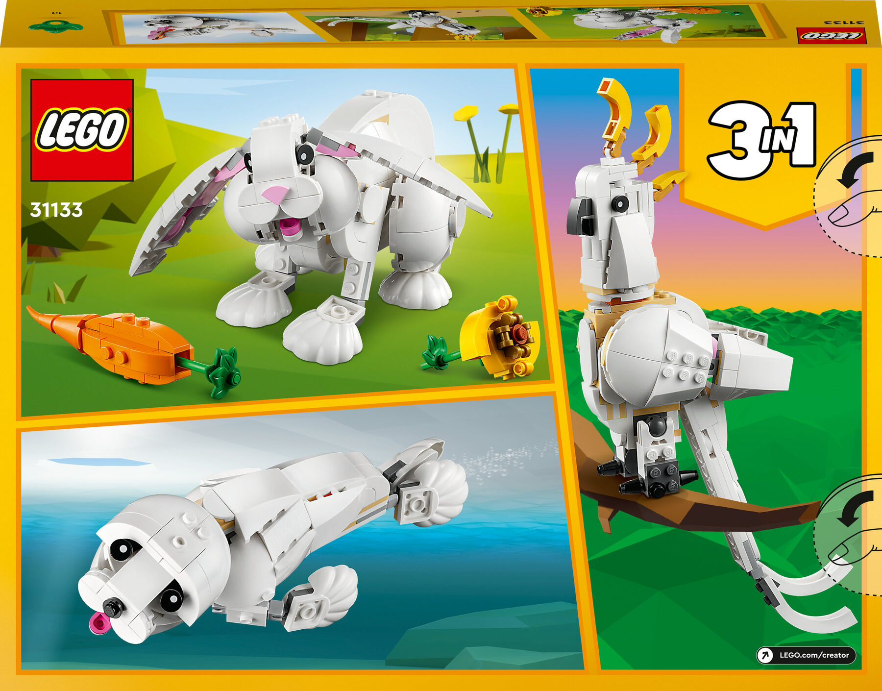 Конструктор LEGO Creator 3 в 1 Білий кролик (31133)