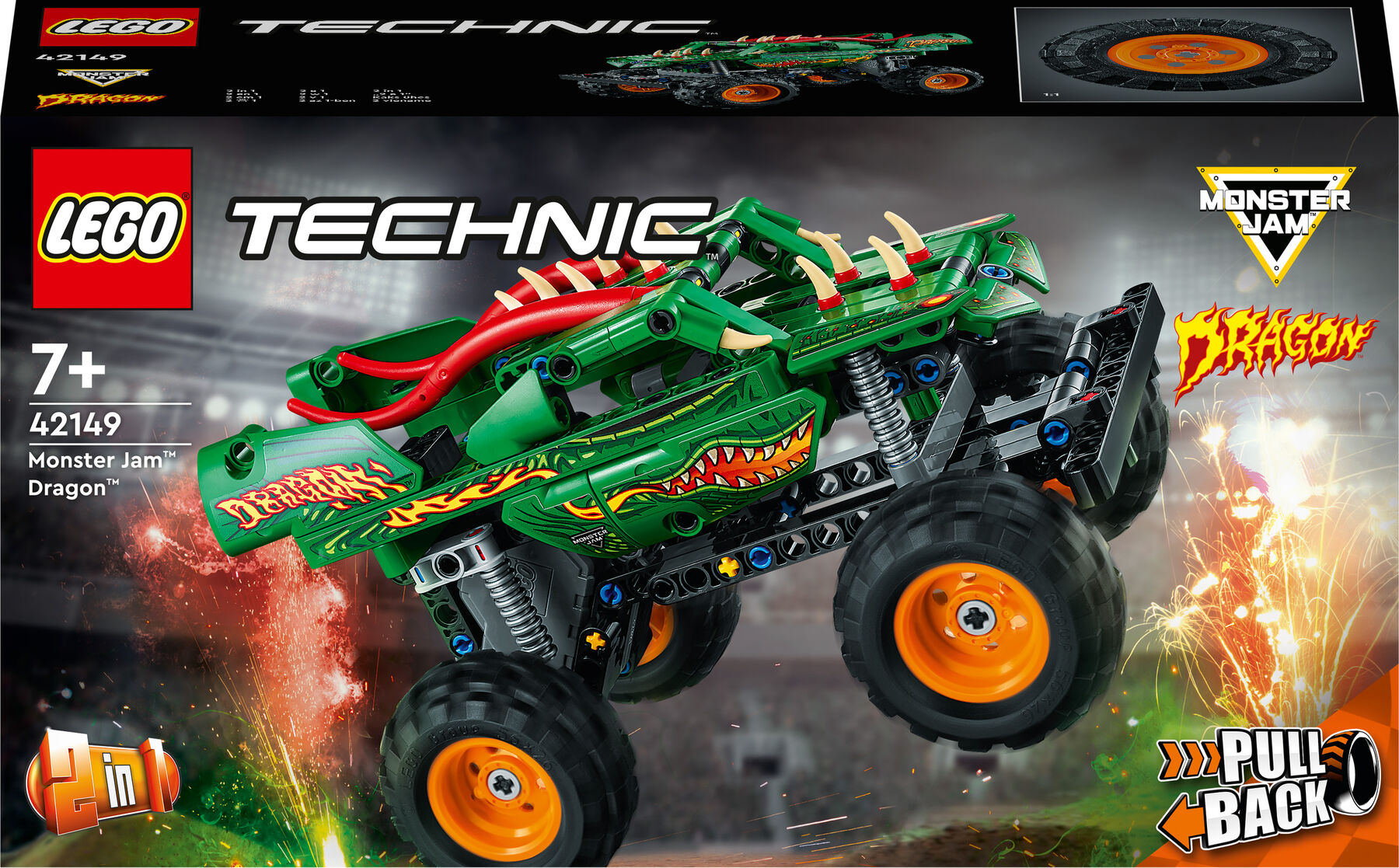 Конструктор LEGO Technic Monster Jam Dragon (42149)