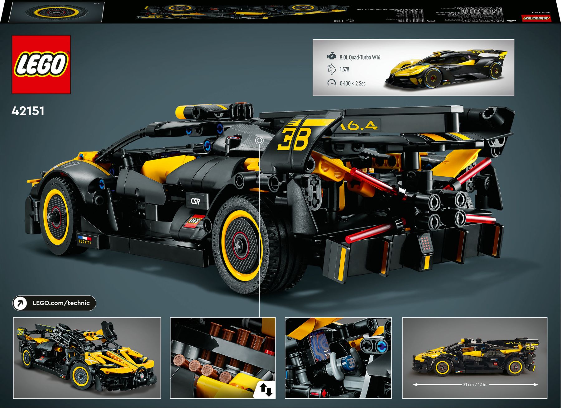 Конструктор LEGO Technic Bugatti Bolide (42151)