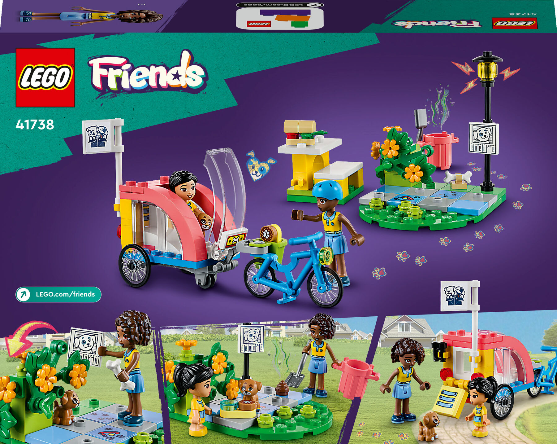 Конструктор LEGO Friends Велосипед для порятунку собак (41738)