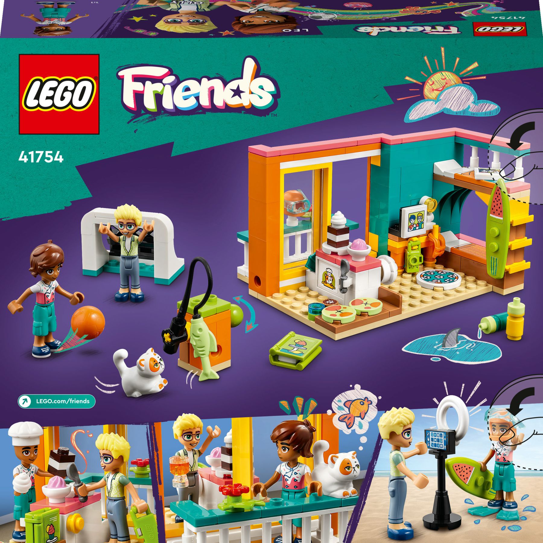 Конструктор LEGO Friends Кімната Лео (41754)
