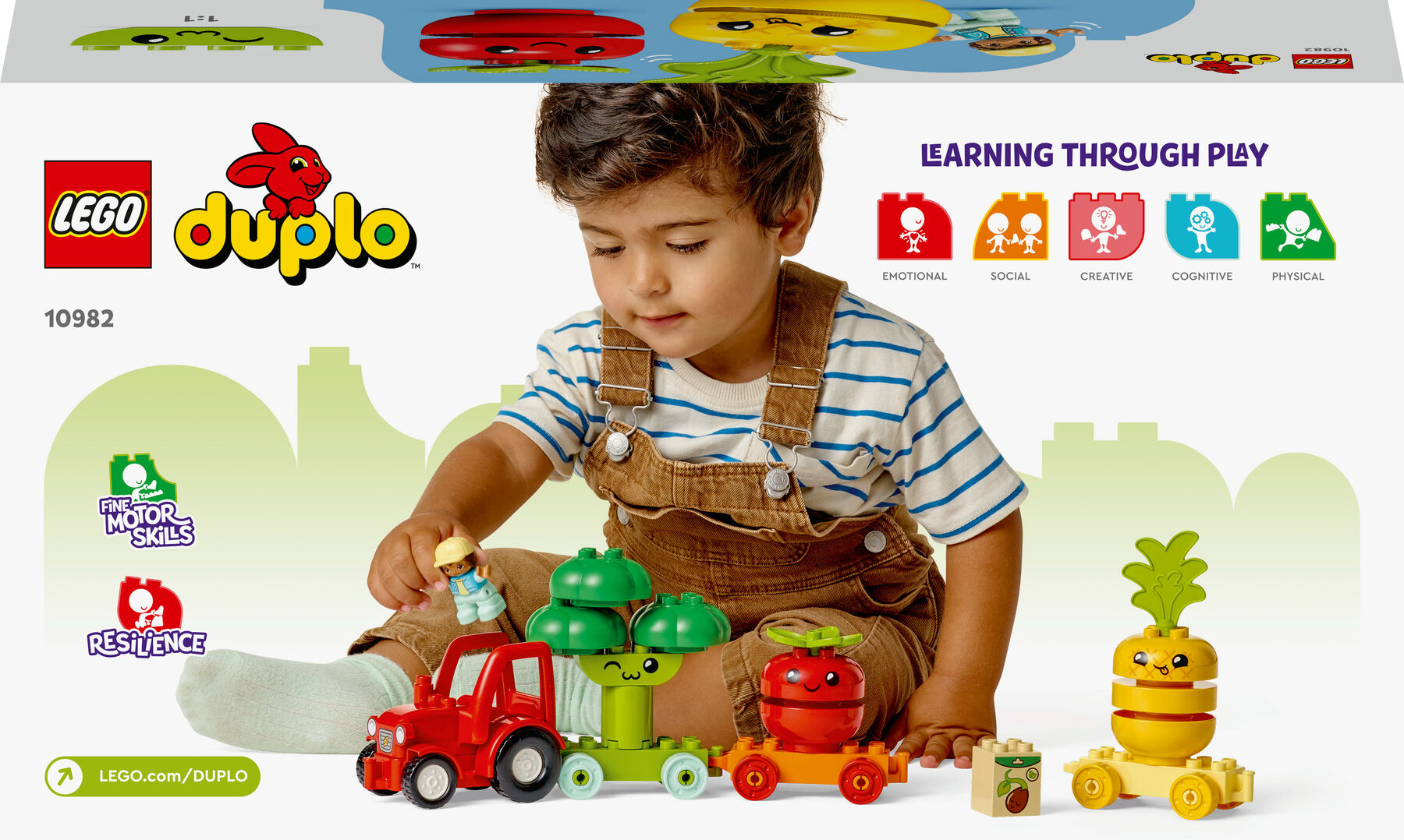 Конструктор LEGO DUPLO Трактор для вирощування фруктів та овочів (10982)