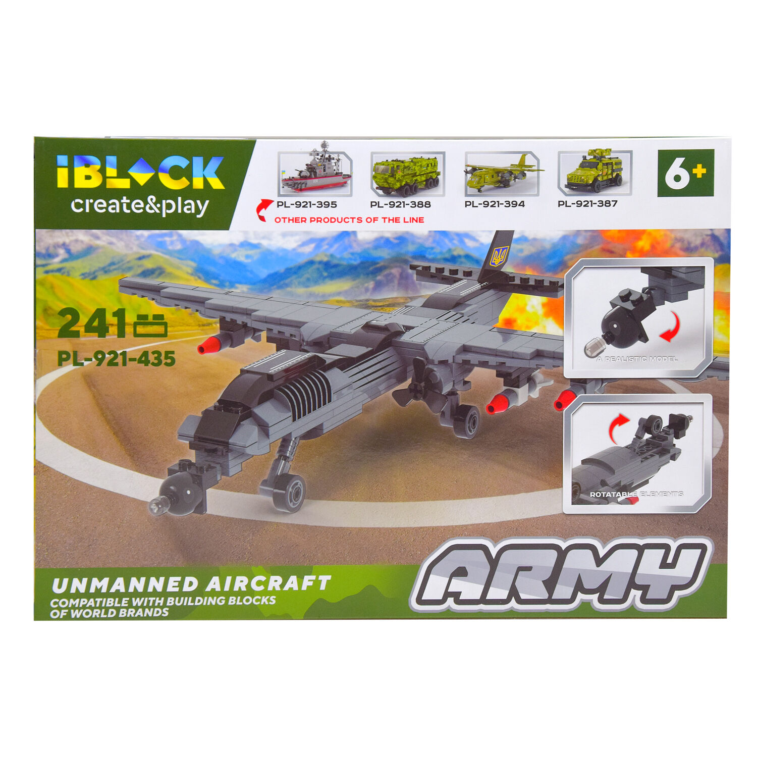 Конструктор IBLOCK Army Літак 241 деталь (PL-921-435)