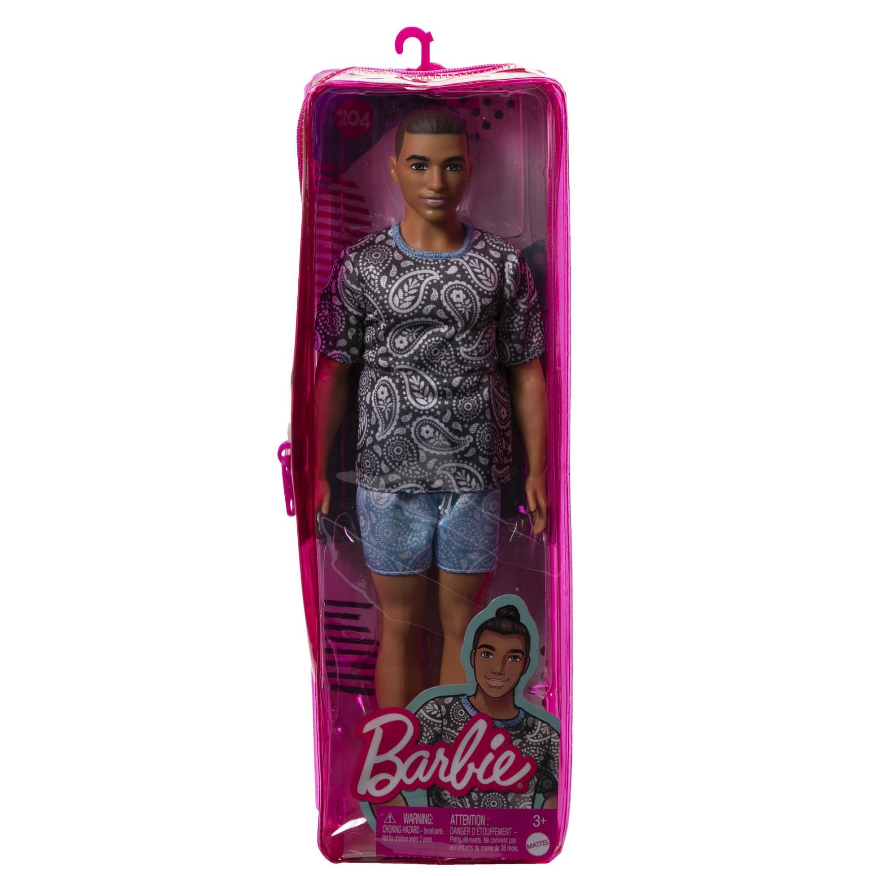 Лялька Barbie Fashionistas Кен у футболці з візерунком пейслі (HJT09)
