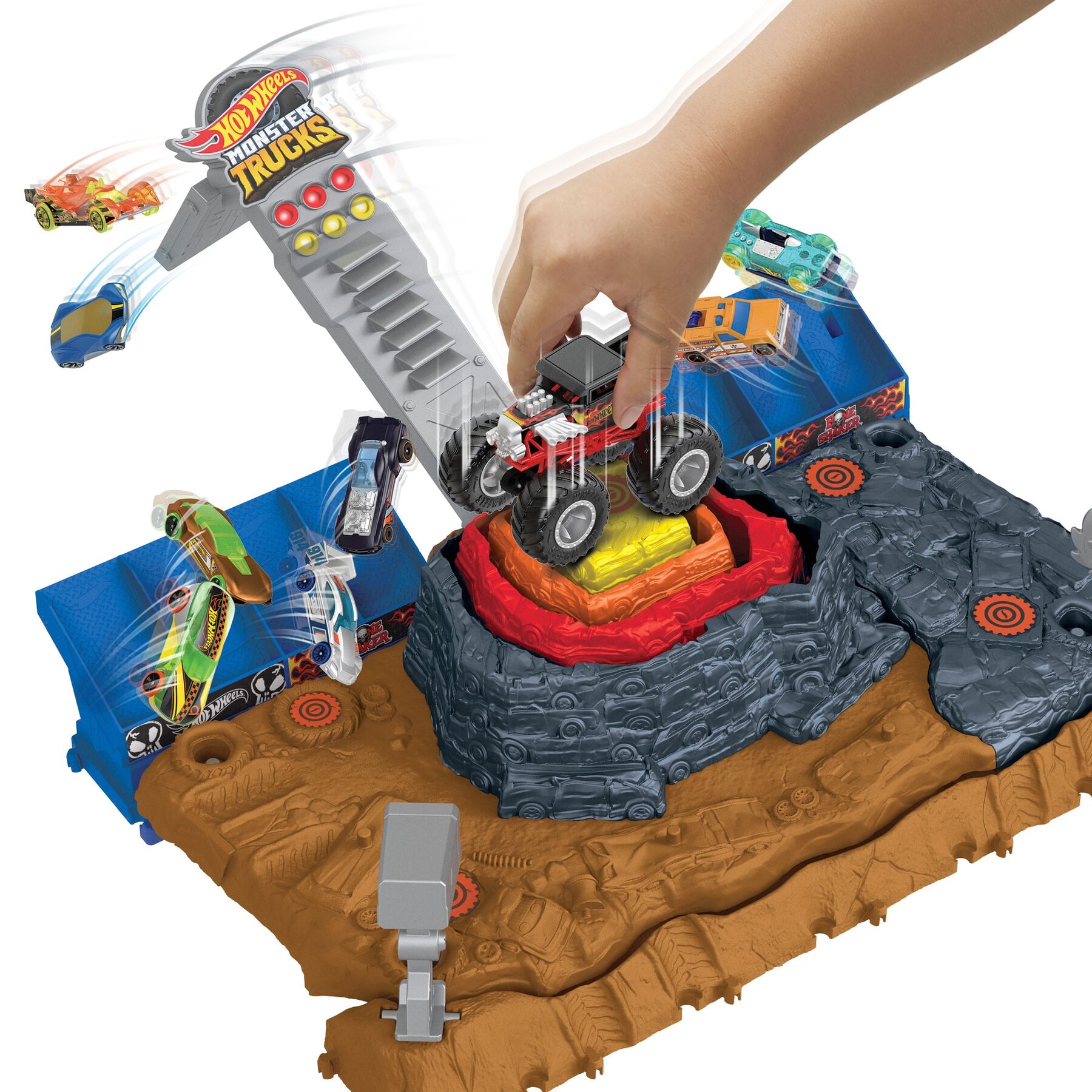 Станція Hot Wheels Monster Trucks Тренувальна арена Неймовірна автотроща (HNB96)