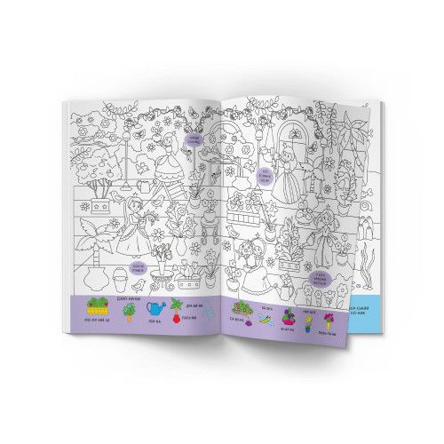 Книжка «Віммельбух-розмальовка Принцеси»