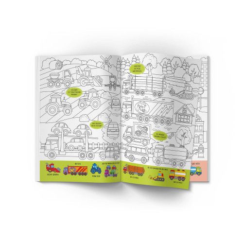 Книжка «Віммельбух-розмальовка Транспорт»