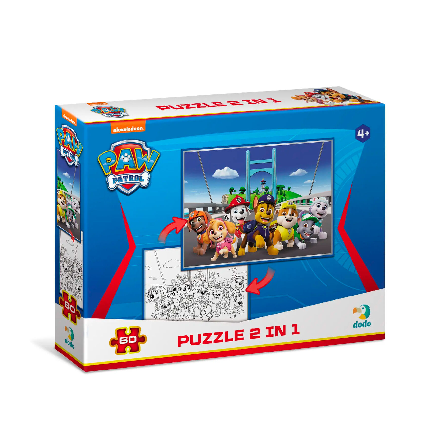 Пазл Dodo Paw Patrol 2 в 1 60 елементів (200162)