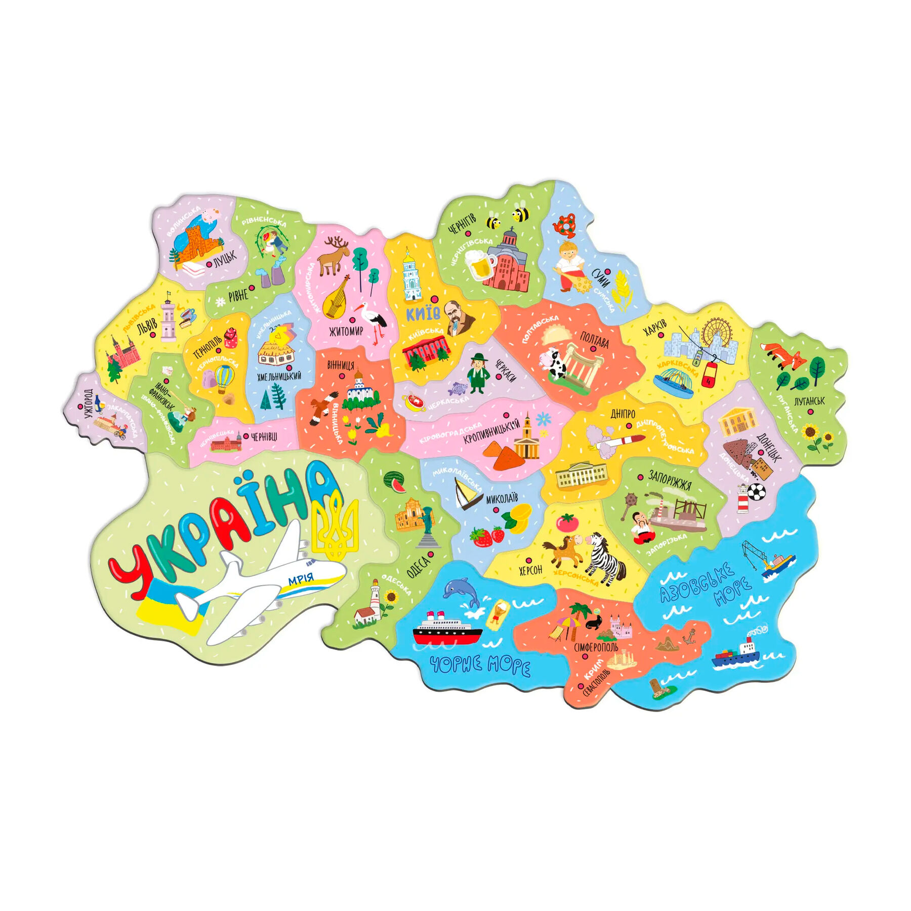 Пазл Dodo Магнітна мапа України (200241)