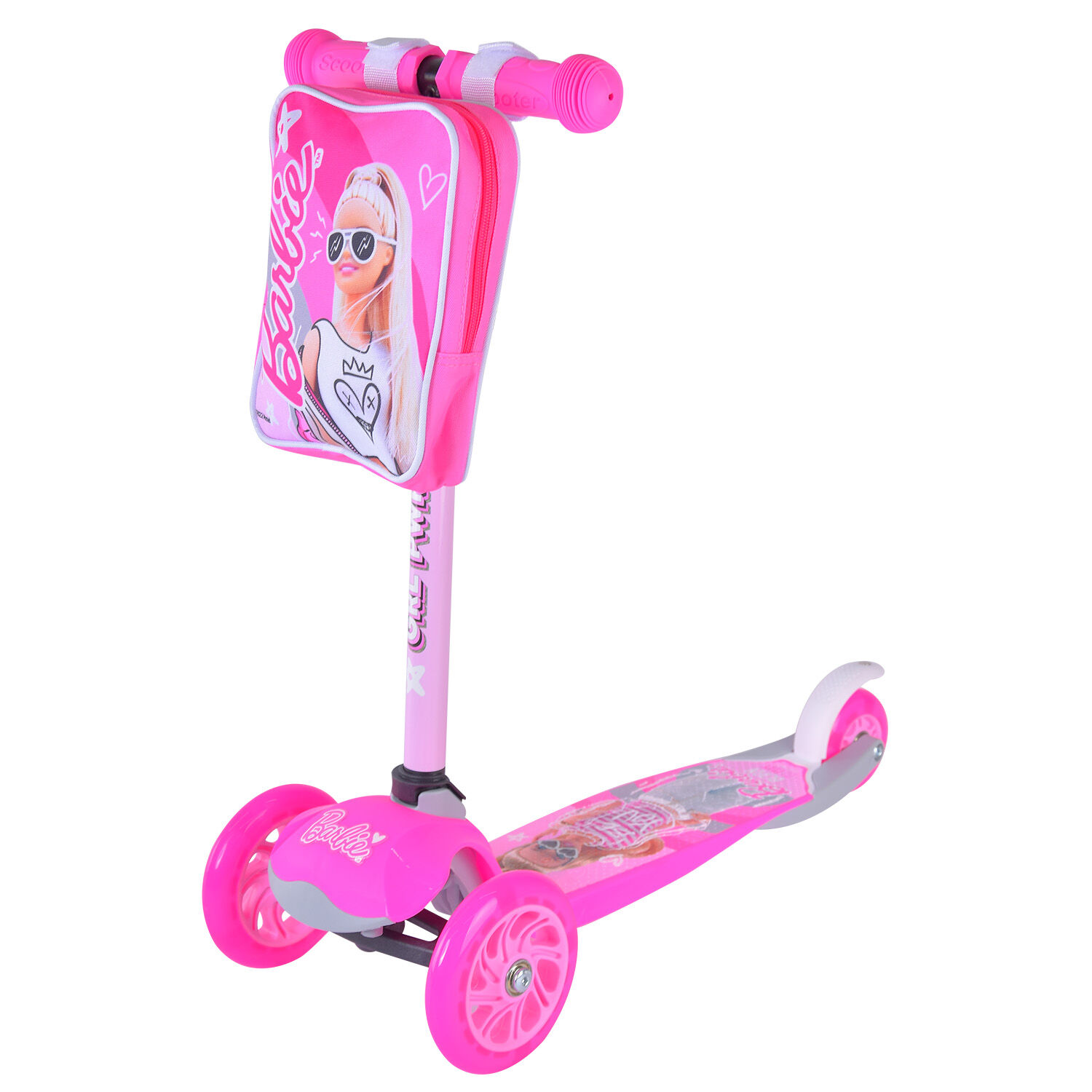 Самокат Barbie триколісний з рюкзаком (LS2211)