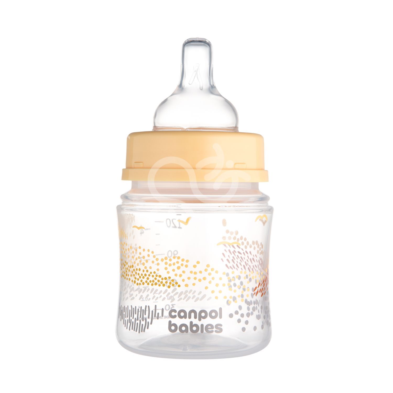 Canpol babies Пляшка антиколікова з широким отвором 120 мл Easystart MOUNTAINS - бежева