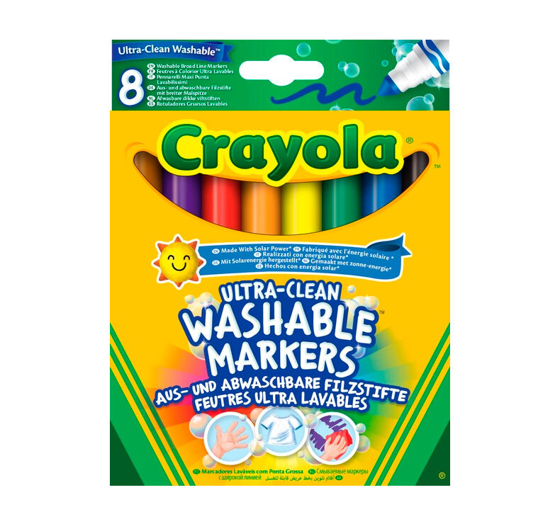 Набір фломастерів Crayola Широка лінія ultra-clean washable 8 шт (58-8328G)
