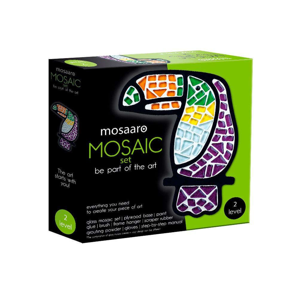 ​Набір скляної мозаїки Mosaaro Кришталеве скло Тукан (MA2001)