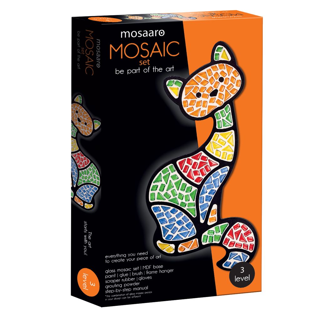 ​Набір скляної мозаїки Mosaaro Кришталеве скло Кіт (MA3002)