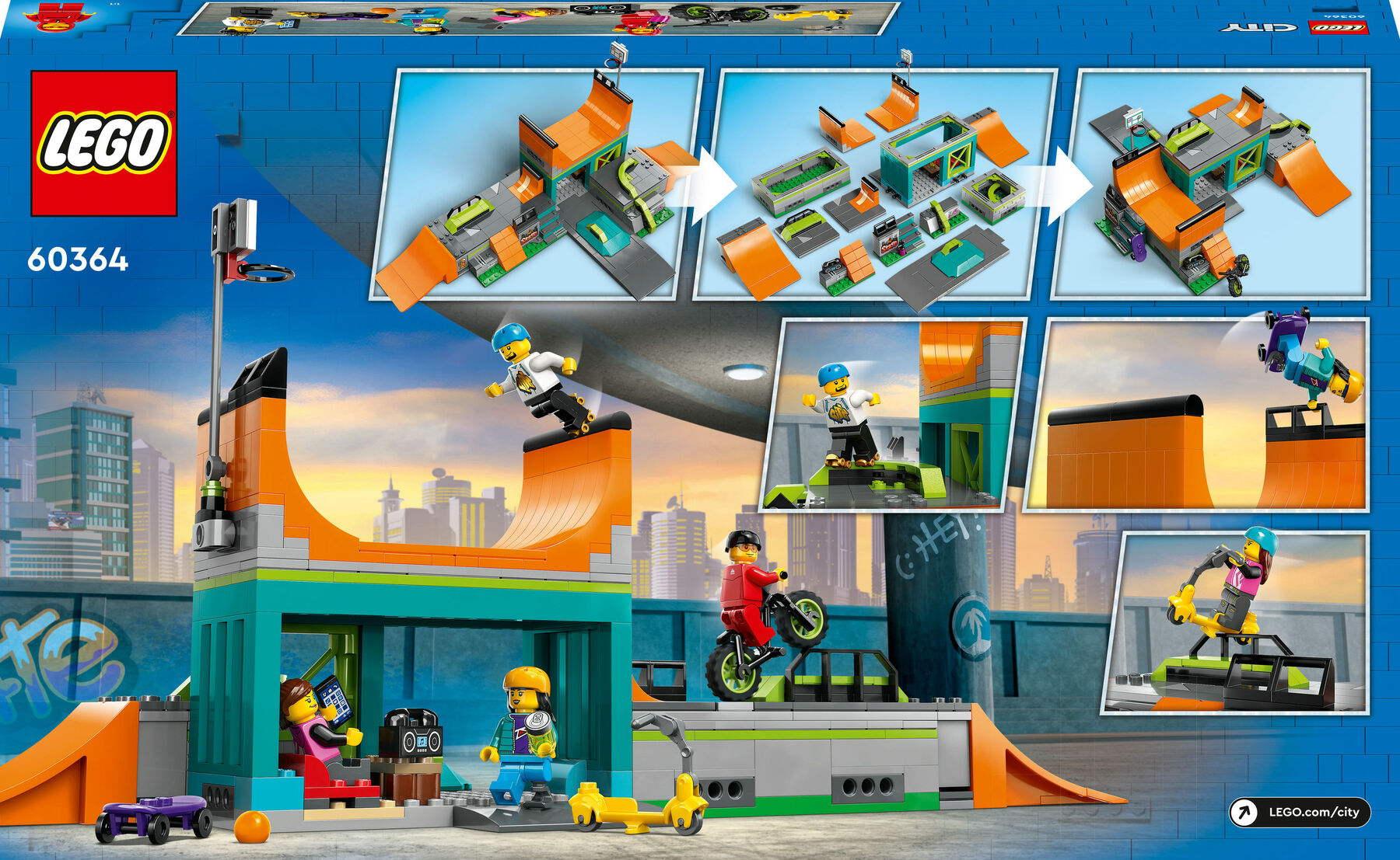 Конструктор LEGO City Вуличний скейтпарк (60364)