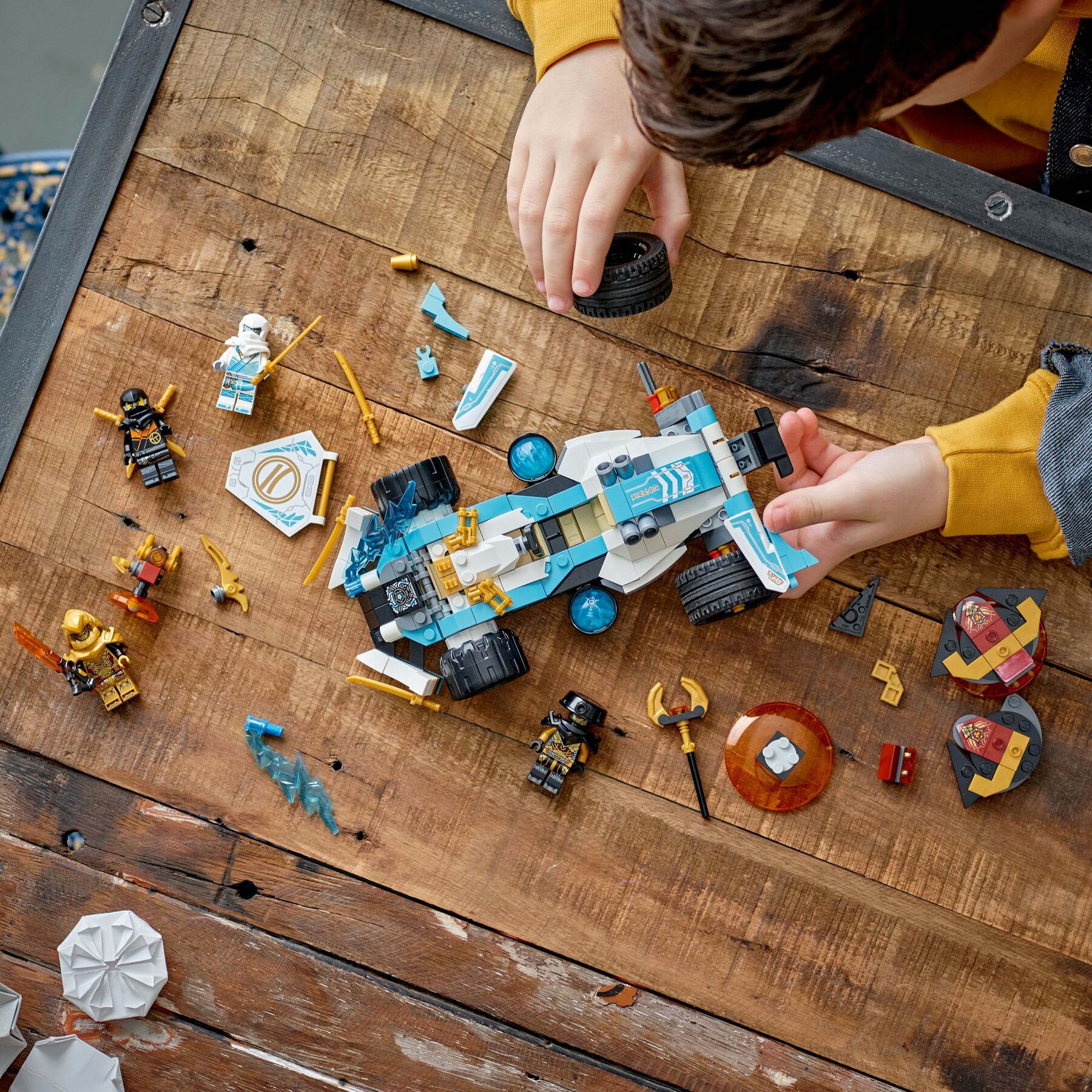 Конструктор LEGO NINJAGO Суперсила дракона Зейна автомобіль для перегонів спін-джитсу (71791)