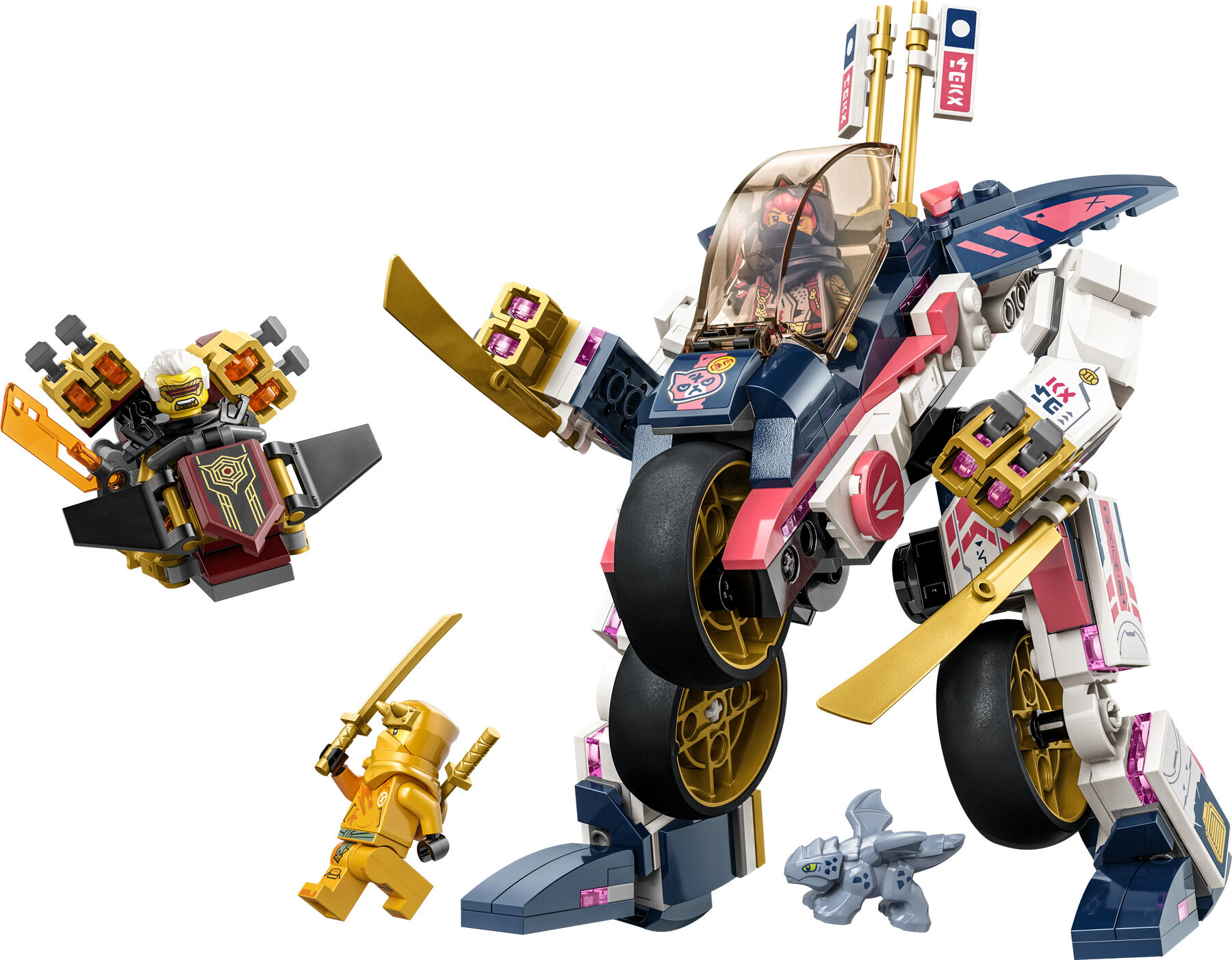 Конструктор LEGO NINJAGO Перегоновий робобайк-трансформер Сори (71792)
