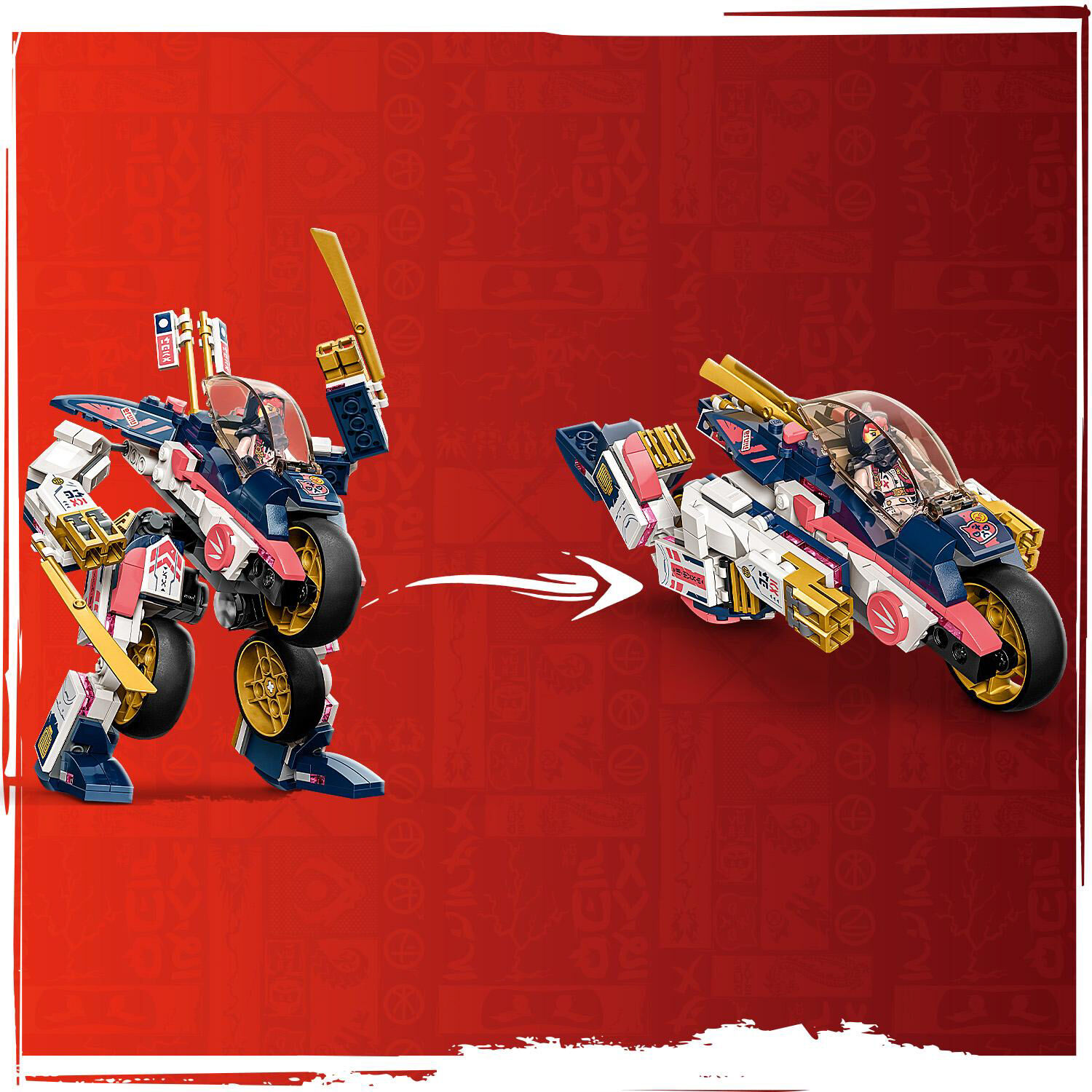 Конструктор LEGO NINJAGO Перегоновий робобайк-трансформер Сори (71792)