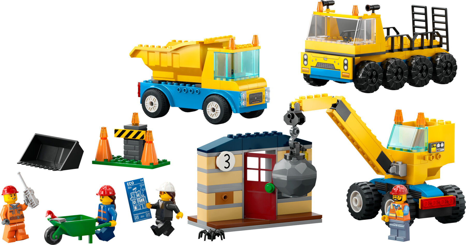 Конструктор LEGO City Будівельна вантажівка й кулястий кран-таран (60391)