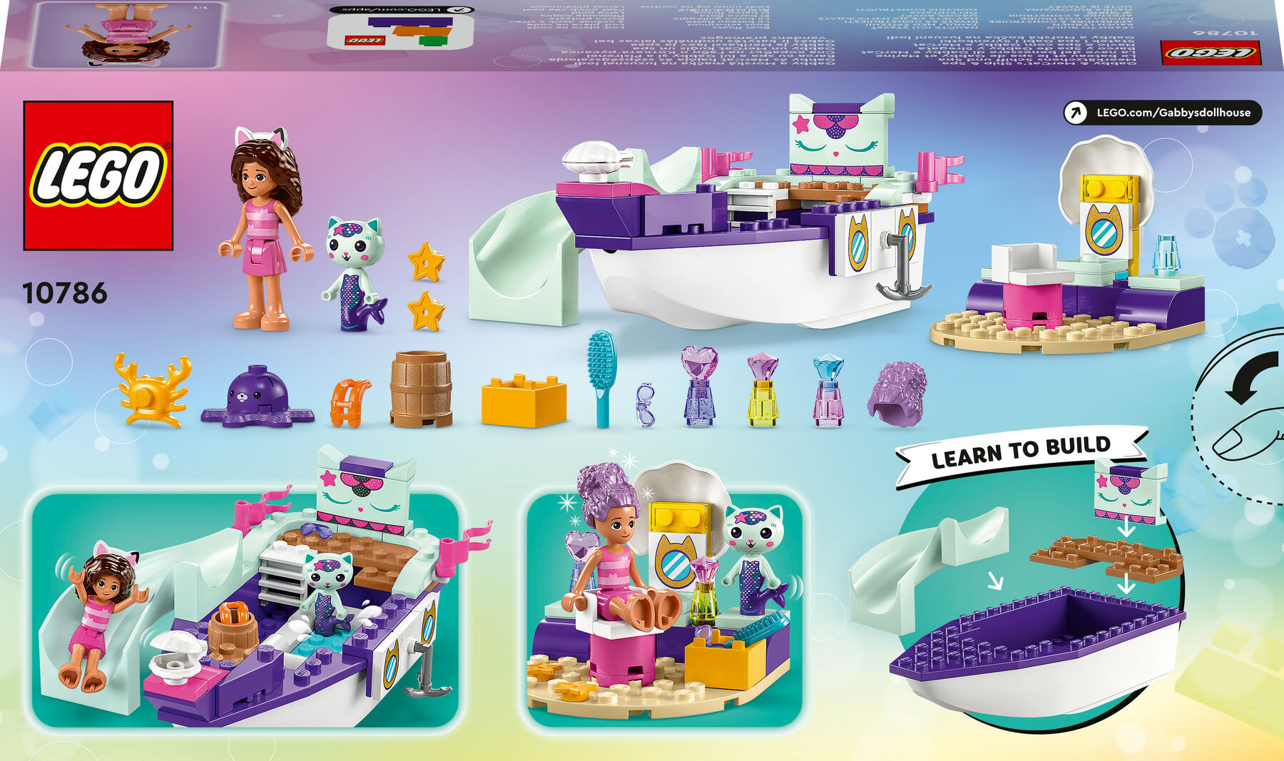 Конструктор LEGO Gabby's Dollhouse Корабель і спа Ґаббі й Нявки (10786)