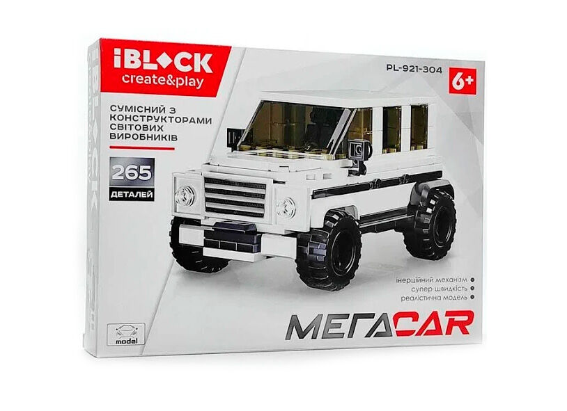 Конструктор IBLOCK Машинка 265 деталей (PL-921-304)