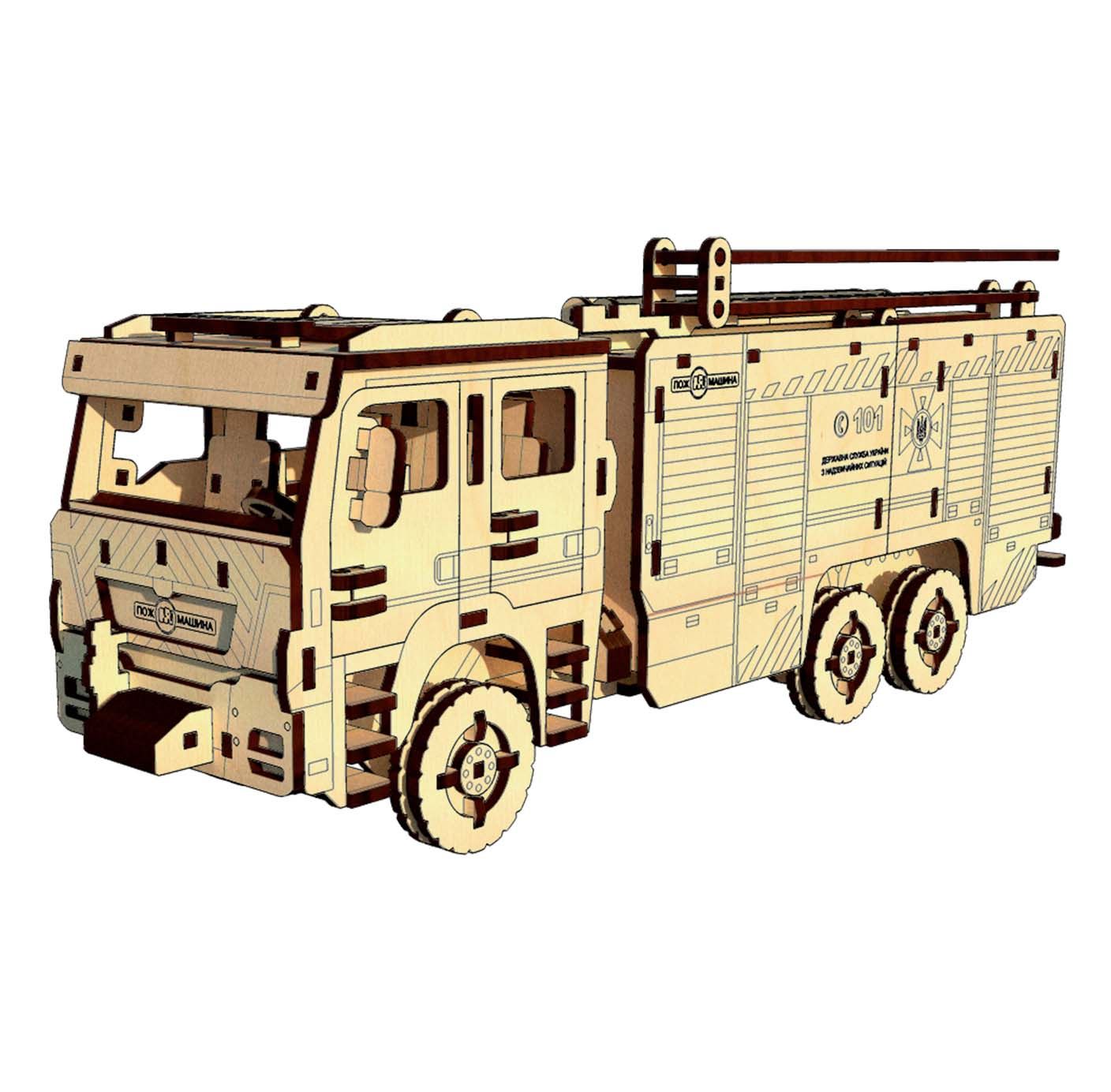 Тривимірний пазл Pazly Пожежне авто (UPZ-008)