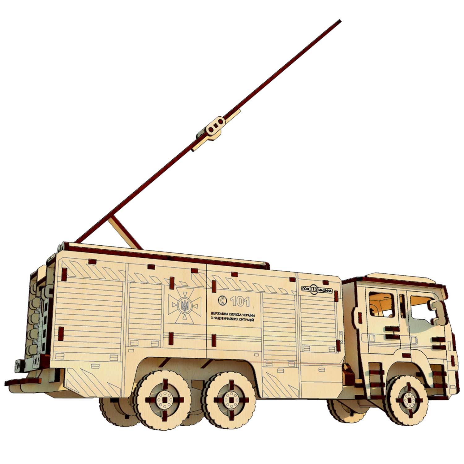 Тривимірний пазл Pazly Пожежне авто (UPZ-008)