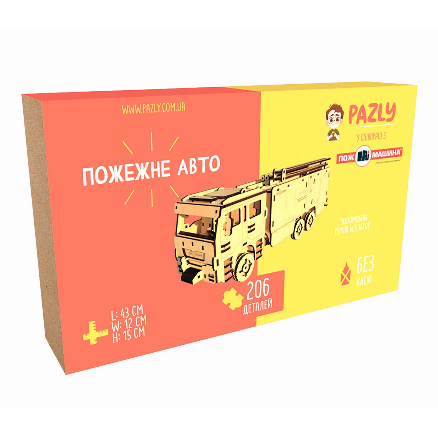 Тривимірний пазл Pazly Пожежне авто (UPZ-008)