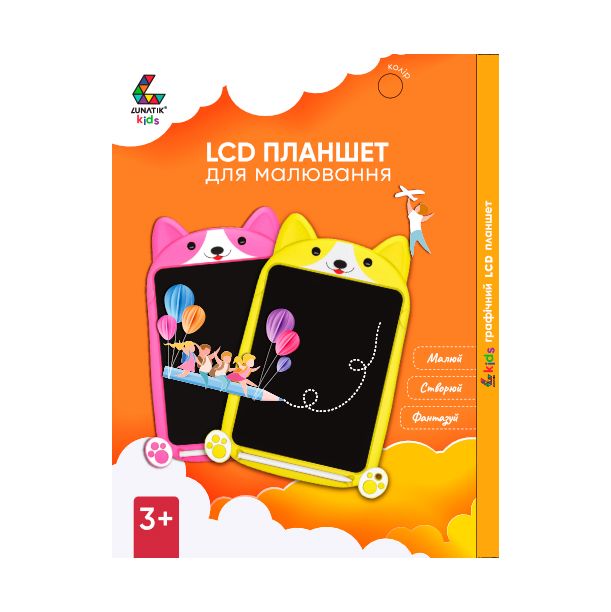 ​Планшет графічний Lunatik Котик із LCD екраном рожевий (LN10K-CP)