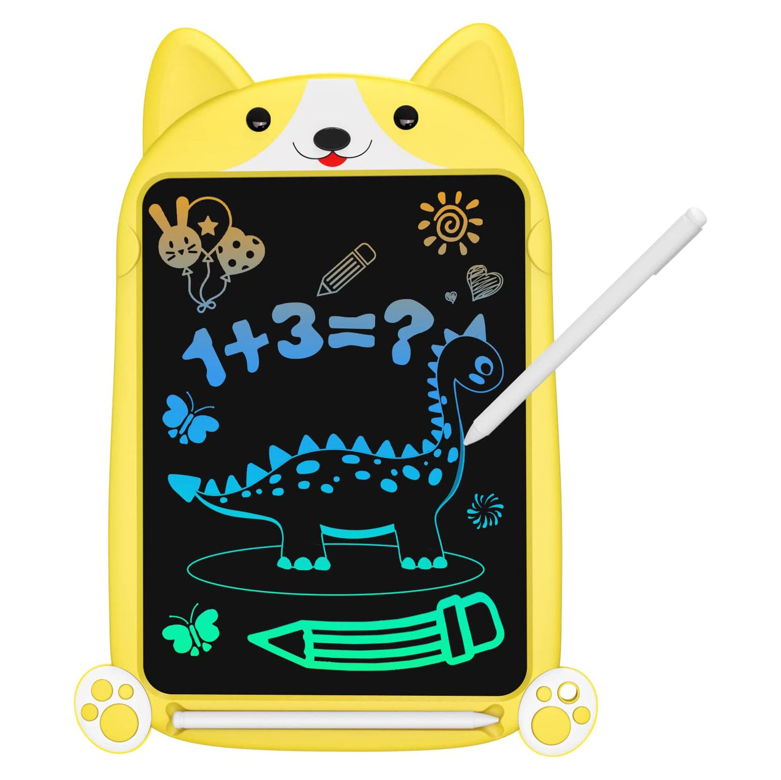 ​Планшет графічний Lunatik Котик із LCD екраном жовтий (LN10K-CY)