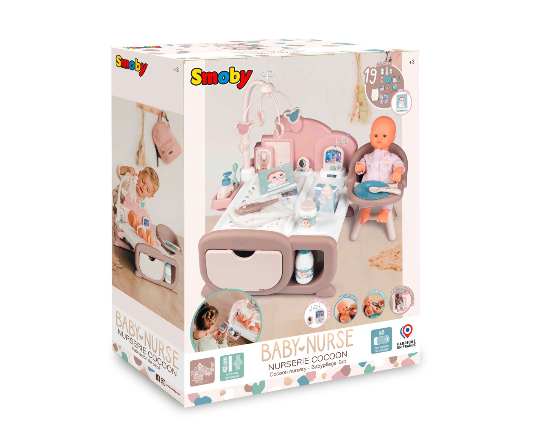 Ігровий центр Smoby Бебi Ньорс Пудра Дитяча кімната (220379)