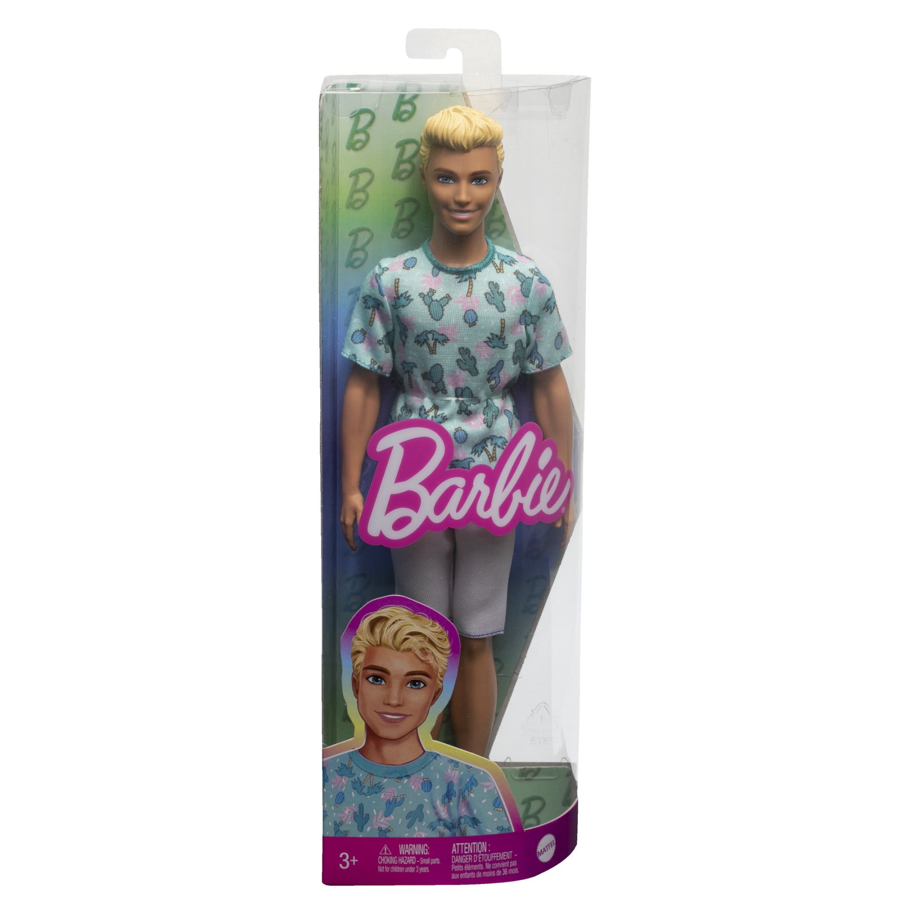 Лялька Barbie ​Fashionistas Кен у футболці з кактусами (HJT10)