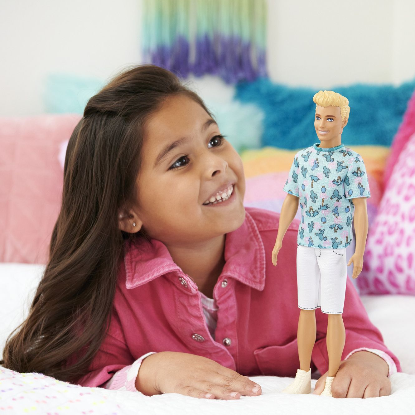 Лялька Barbie ​Fashionistas Кен у футболці з кактусами (HJT10)