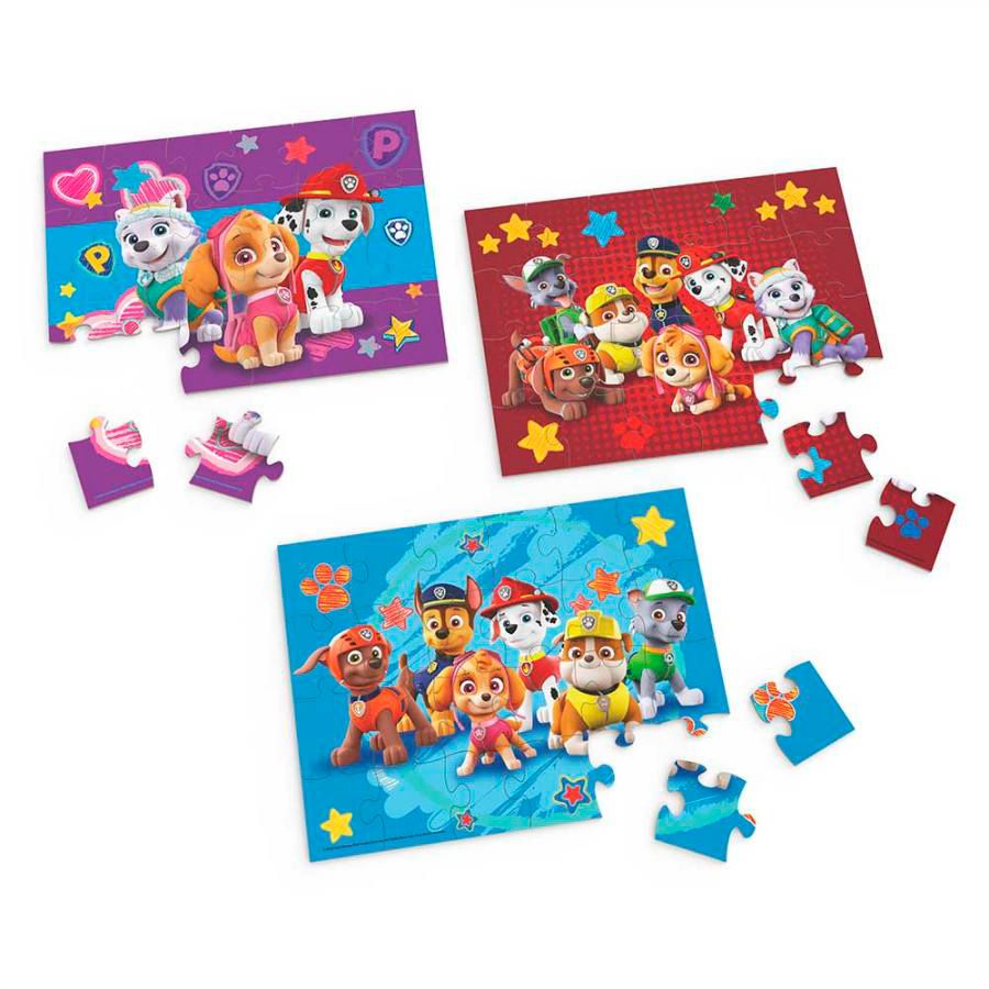 Пазл дерев'яний Spin Master Paw Patrol 3 в 1 (SM98297/6066794)