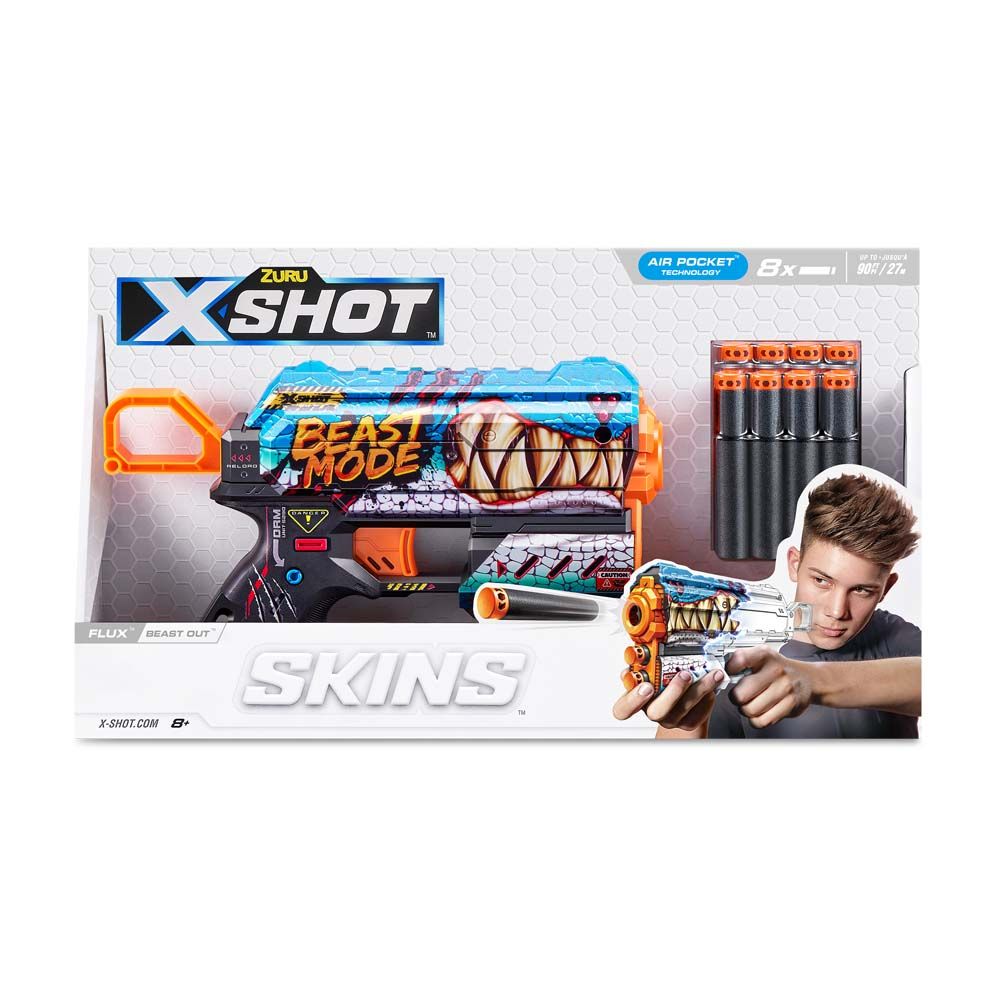 Швидкострільний бластер X-Shot Skins Flux Beast Out (36516L)