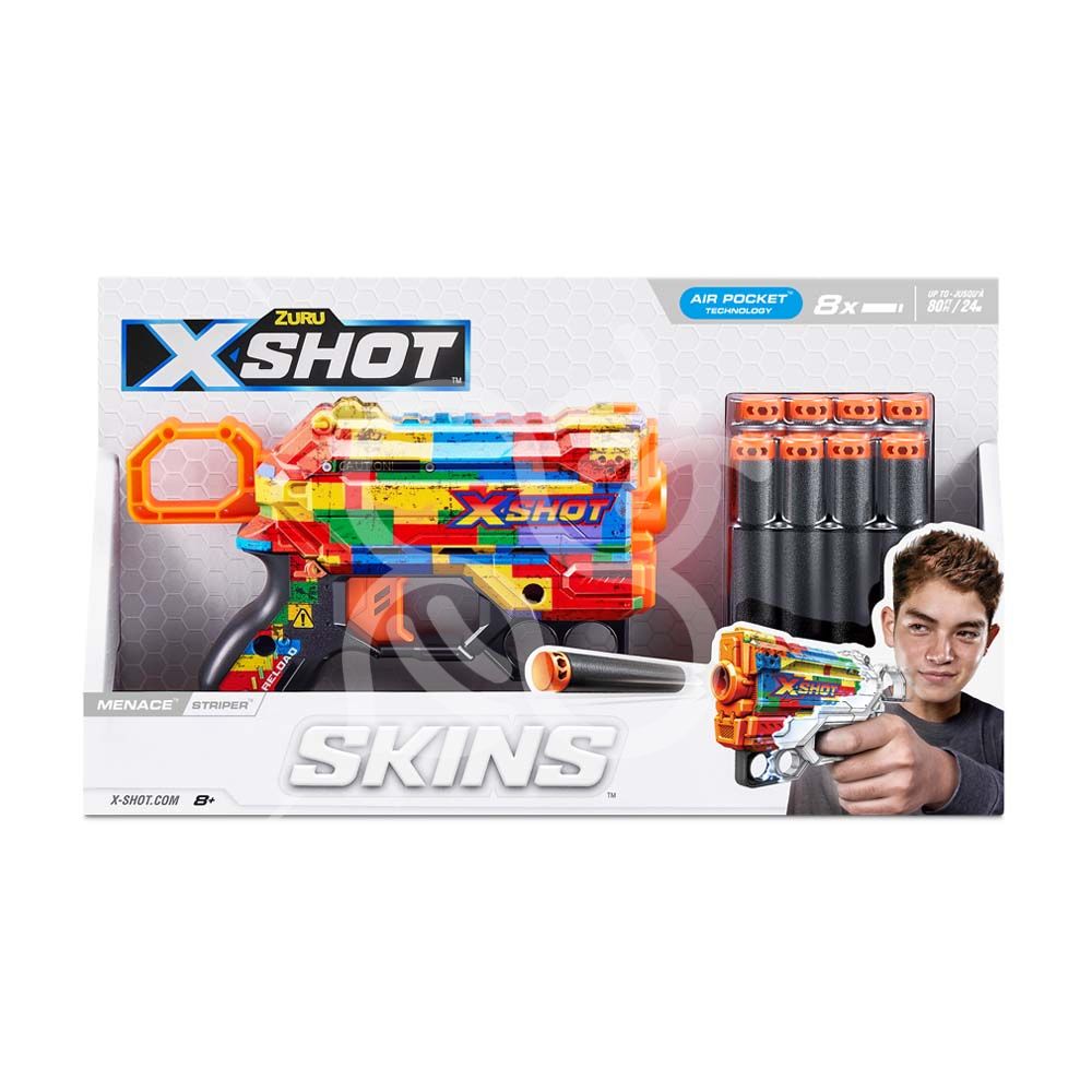 Швидкострільний бластер X-Shot Skins Menace Striper (36515N)