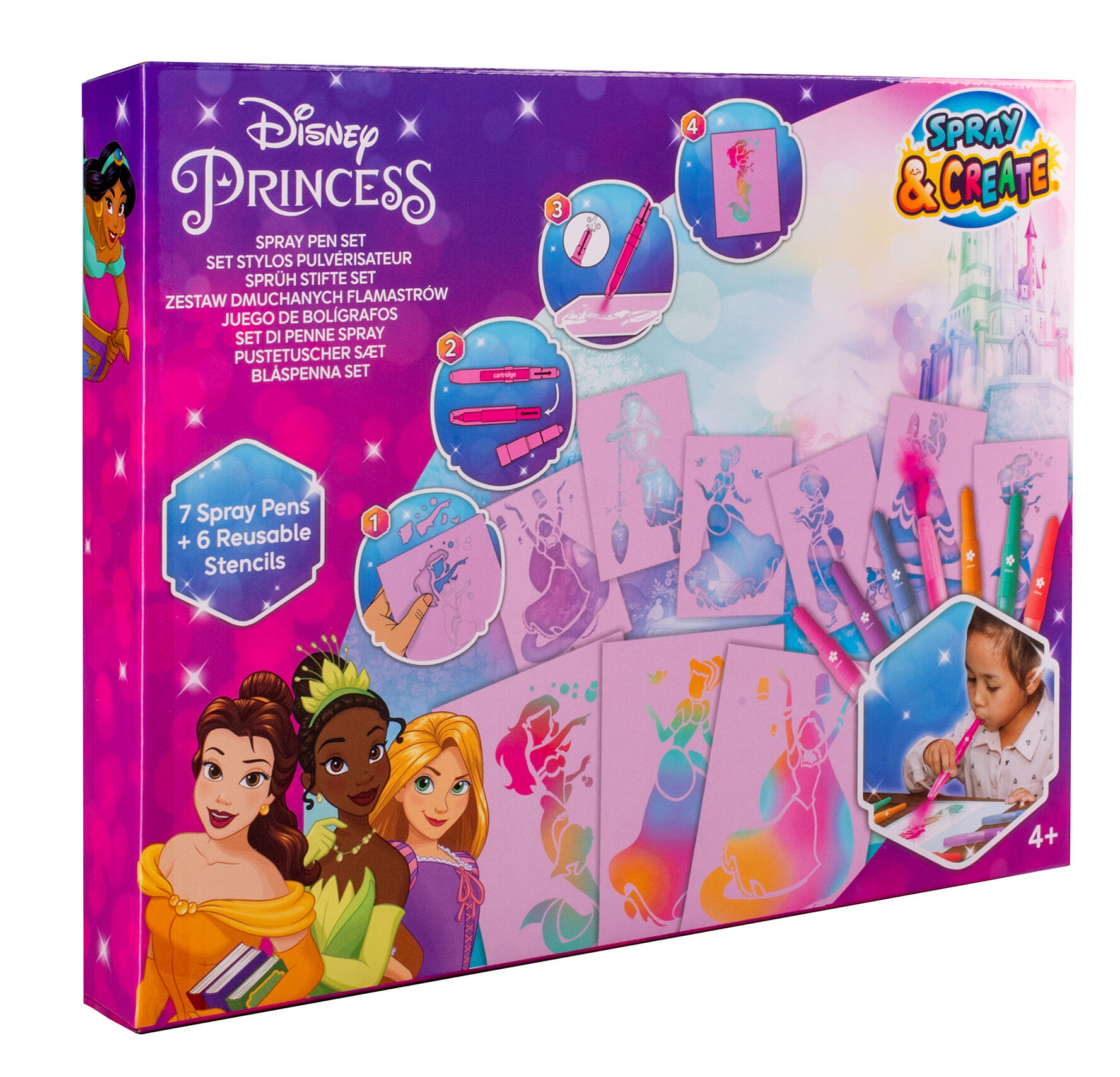 Набір спрей-ручок Disney Princess з трафаретами (DP22364)