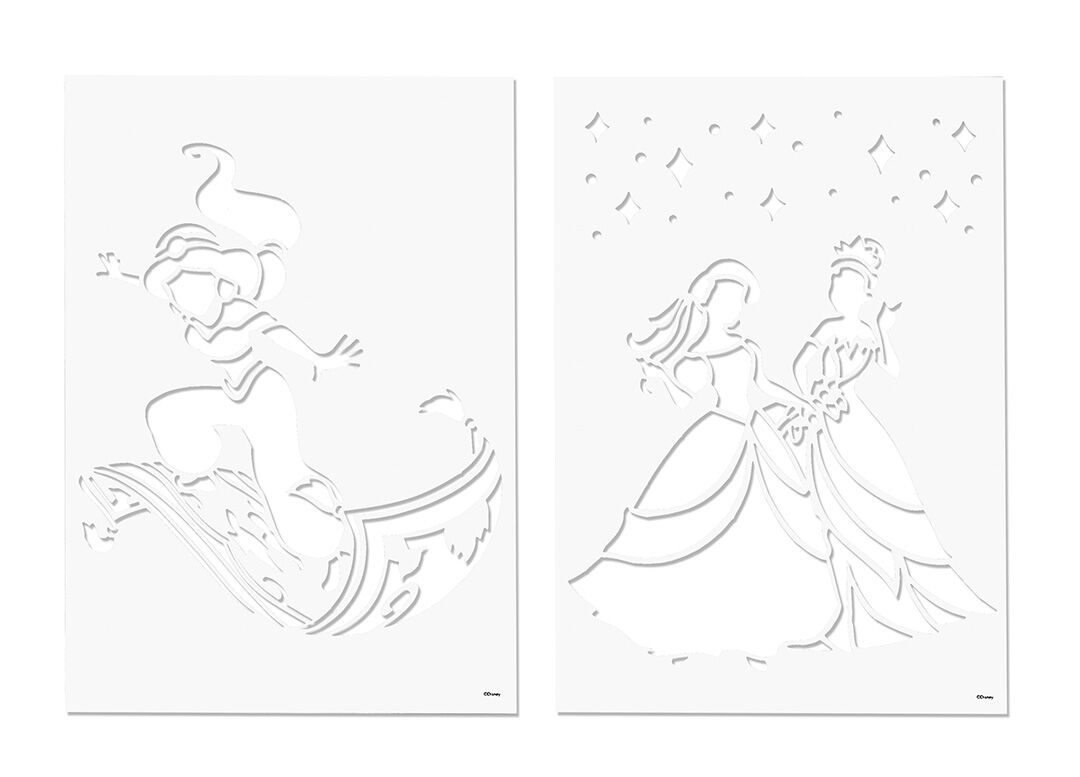 Набір спрей-ручок Disney Princess Делюкс з трафаретами (DP22368)