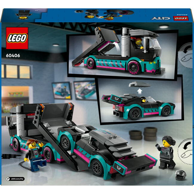 Конструктор LEGO City Автомобіль для перегонів й автовоз (60406)