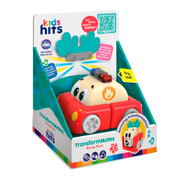 Машинка на коліщатах Kids Hits, KH39/003, Браві Фавн, трансформер, р-р 14*9,8*9,6 см , короб.17*22,3