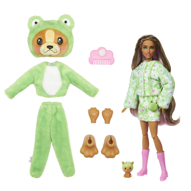 Лялька Barbie Cutie Reveal Чудове комбо Цуценя в костюмі жабки (HRK24)