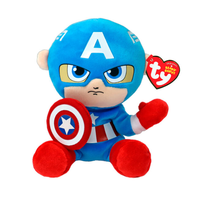 М’яка іграшка TY Marvel Капітан Америка 15 см (44002)