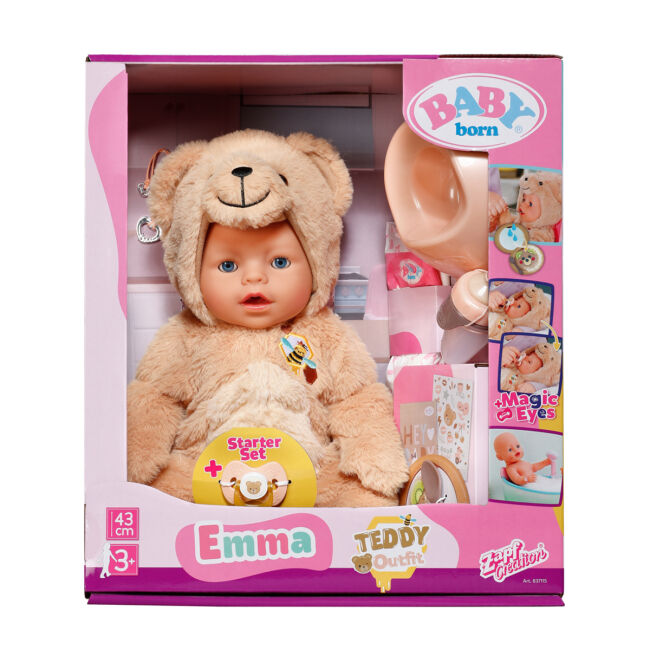 Лялька BABY BORN – ЕММА У КОСТЮМІ ВЕДМЕДИКА (43 cm, з аксесуарами)