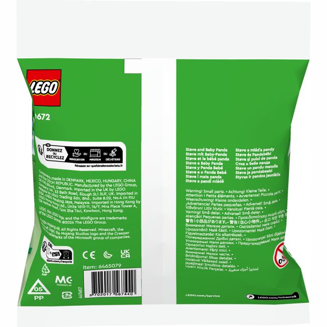 Конструктор LEGO Minecraft Стів і малюк-панда (30672)