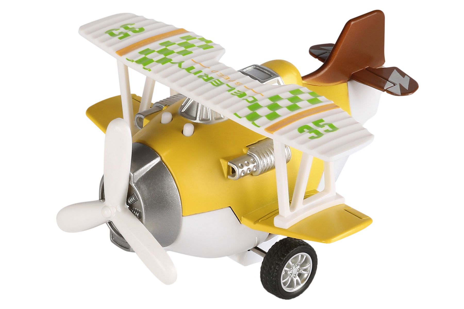 Літак металевий інерційний Aircraft жовтий