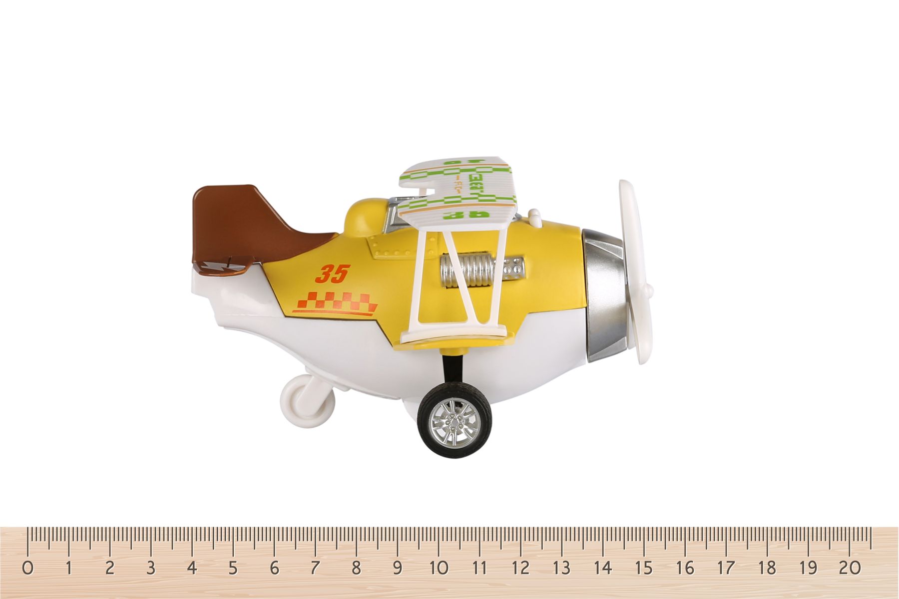 Літак металевий інерційний Aircraft жовтий